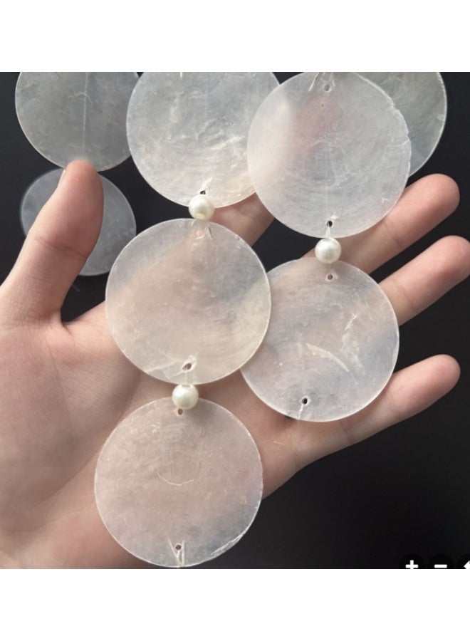 الواحة-TH زينة أجراس الرياح المصنوعة من الأصداف، وصائد الأحلام، وأقراص اللؤلؤ، وزينة النوافذ، ونجوم أجراس الرياح، وزينة النوافذ والجدران والغرف والباحات والشرفات. - Image 4